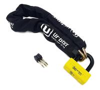 URBAN UR74100 Heavy Duty Chain Lock ø13mm/0.51in + Mini U Padlock, High Security SRA Approved, Fully Tested + Visible, Multi-function Anti Theft for Disc Brake, Anchor, Motorcycle, Parking 100cm/3,3ft