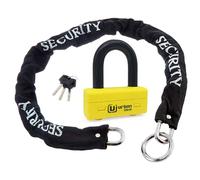 Urban Security Chain Lock 120 Sra Loop+ur75 U-lock Yellow 120 cm
