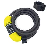 Urban Security UR454L Anti Theft Bike Lock with Five-Digit Combination Flexible Steel Cable 180 cm, Bike Lock Resettable Combination Cable Lock, Chain Combination Lock