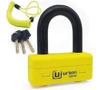 UR75 Approved Motorcycle Mini U Disc Lock, Highest Security Tested Toughest Shackle 18mm/0.7in, Hi-Tech Steel, Double Locking, Polyvalent