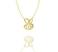 URBAN SHe° 18k Gold Plated or Sterling Silver Cut Out Honeybee Bumble Bee Necklace Bee Studs Bee earrings Honeybee earrings (Gold Bee Necklace)
