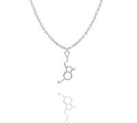 URBAN SHe° 925 Sterling Silver Dopamine Molecule Necklace Science Jewellery Geometric