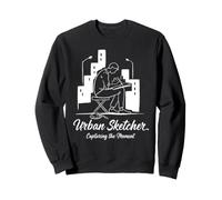 Urban Sketcher Capturing The Moment Cityscape Artist Sweatshirt