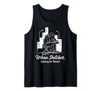 Urban Sketcher Capturing The Moment Cityscape Artist Tank Top