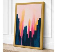 Urban Skyline at Dawn Modern Canvas Wall Art Print 36x24 Inch (91 x 61 cm)