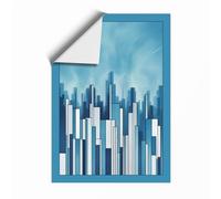 Urban Skyline at Dawn Modern Unframed Wall Art Print A2 (59.4×42cm), Wall Decor for Living Room, Bedroom, Office & Home, Art Gift