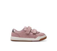 Clarks Urban Solo Toddler Leather Trainers in Dusty Pink Size 6.5