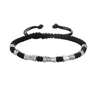 URBAN SPARKS Bamboo Bracelet for Men, 925 Silver, Adjustable Braided Bracelet, Red Black, Vintage, Minimalist Unisex Partner Bracelet, Birthday Gift and Test Success (Red) (black)