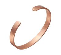 URBAN SPARKS Copper Bracelet for Men and Women - 100% Pure Copper Bangle, Open Adjustable Design, Handmade Solid Uncoated Bracelet, Mittelgroße, Red Copper, No