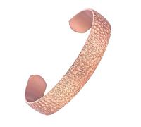 URBAN SPARKS Copper Bracelet for Men and Women - 100% Pure Copper Bangle, Open Adjustable Design, Handmade Solid Uncoated Bracelet, Mittelgroße, Red Copper, No