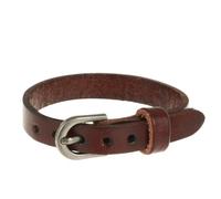 URBAN SPARKS Leather Bracelet Women Men Simple - Vintage Leather Bracelet with Metal Buckle, Adjustable Unisex Bracelet Minimalist, Thin Pair Bracelet Black Brown, One Size, Leather, Agate