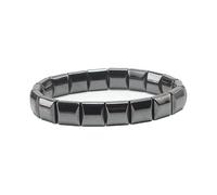 URBAN SPARKS Nordic Viking Leather Bracelet Men - Double Handwoven Genuine Leather Bracelet with Silver Metal Decoration, Magnetic Clasp, Vintage Men's Bracelet Gift, Mittelgroße, Stone, No