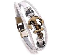 URBAN SPARKS Retro Leather Bracelets Braided Brown Black Braided Leather Bracelet for Men Women 20 cm, One Size, No Gemstone