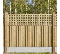 Urban Square Fence Panel Topper 6ft x 1.5ft Heavy-Duty Framed Trellis