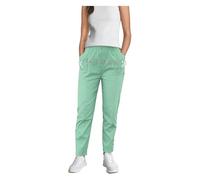 URBAN STITCH Menthol Trouser for Women UK Casual Full Length Elasticated High Waist Pants with Stretch Light Weight Summer Straight fit Ladies Bottoms (24, Menthol)