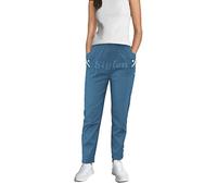 URBAN STITCH Trouser for Women UK Casual Full Length Elasticated High Waist Pants with Stretch Light Weight Summer Straight fit Ladies Bottoms (14, Indigo)