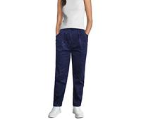 URBAN STITCH Trouser for Women UK Denim Casual Full Length Elasticated High Waist Pants with Stretch Light Weight Summer Straight fit Ladies Bottoms (20, Denim-(Indigo))