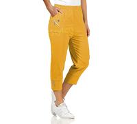 URBAN STITCH Womens Capri Trousers Ladies Three Quarter Soft 3/4 Cropped Pants UK Ladies Stretch Pull on Trousers Elasticated Waist Plus Size Summer Shorts (24, Mocha)