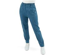 URBAN STITCH Womens Jeans Blue Ladies Stretch Trousers High Waist Rise Elasticated Pull On Straight Leg Denim Soft Pants Plus Size Casual Wear (16, Blue)