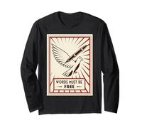 Urban Street Art Free Speech Graphic Text Long Sleeve T-Shirt