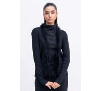 Urban Studio Women's Soft Knit Pullover Faux Fur Cardigan, Sweater in Black | Size: Medium Urban Studio Black M