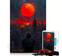Urban Sunset 1000 Piece Jigsaws for Adults Brain Recall Game Tight Interlock No Gaps Calming Mental Break Activity (38x52cm)
