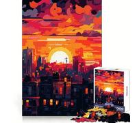 Urban Sunset Puzzles for Adults 1000 Piece Cognitive Boost Leisure Activity Nice Gift (38x26cm)