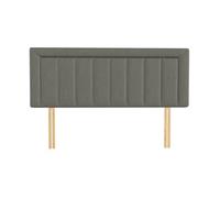 Urban Textures - Belvoir Luxury 26" High Boucle Fabric Upholstered Piped Panelled Headboard - Grey
