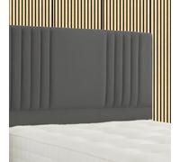 Urban Textures Luxury 20" High Milan Velvet Upholstered Bed Headboard - Grey