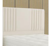 Urban Textures Luxury 26" High Milan Velvet Upholstered Bed Headboard - Cream