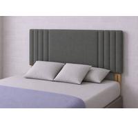 Urban Textures-Milan Luxury 36" High Linen Fabric Upholstered Bed Headboard-Charcoal