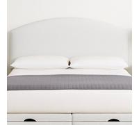 Urban Textures - Orla Luxury 20" High Boucle Fabric Upholstered Curved Headboard - White