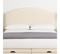 Urban Textures - Orla Luxury 51" High Boucle Fabric Upholstered Curved Headboard - Cream