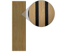 Urban Textures - Premium Teak Acoustic Wall Panel Sound Absorbing Decorative Wooden Slat Wall Panel 2400mm X 600mm X 21mm