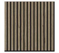Urban Textures - Premium Walnut Square Acoustic Wall Panel Sound Absorbing Decorative Wooden Slat Wall Panel 600mm X 600mm X 21mm