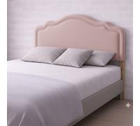 Urban Textures - Regency Luxury 36" High Plush Velvet Fabric Upholstered Bed Headboard - Baby Pink