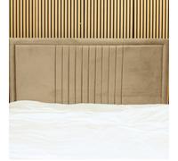 Urban Textures - Veneto Luxury 20" High Plush Velvet Fabric Upholstered Line Headboard - Mink