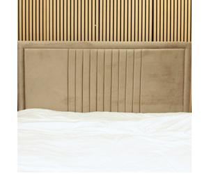 Urban Textures - Veneto Luxury 20" High Plush Velvet Fabric Upholstered Line Headboard - Mink