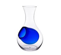 Urban Tokyo Japanese Cold Sake Wine Glass Decanter 12 fl oz Sake Bottle with Ice Cavity Pocket For Home or Restaurant Use (Blue Pocket Cavity)