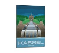 Urban Travel Retro Germany Kassel Water Step Architecture Decorative Painting Canvas Wall Posters And Modern Family Bedroom Decor 08x12inch(20x30cm)
