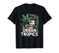 Urban Tropics Tropical Backyard Garden Paradise Value Graphic T-Shirt, Men, Black, XL