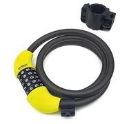 URBAN UR454M Cable Bike Lock Combination, Code 5 Digits Most Advanced, 120cm/3,9ft Braided Steel ø12mm/0,47in, Included Mount, Anti theft Motorcycle Helmet, Accessories, Scooter, Electric Bike Scooter