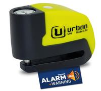 URBAN UR6 Hi-Tech Motorcycle Disc Lock with Smart Alarm | Best Value | 120dB LED Warning Sensitivity Truly Waterproof Long-Life CR2 Battery (Yellow)