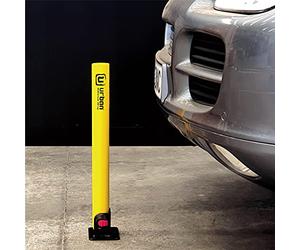 "URBAN UR630 Folding Parking Pole with Lock, Security Parking Lot Bollard Post, More Visible, Anchored Parking Barrier Post, Bolts Included, Driveway Security Garage Post, Car Stopper Spot Barrier "
