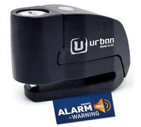 URBAN UR6B Hi-Tech Motorcycle Disc Lock with Smart Alarm | Best Value | 120dB LED Warning A+ Sensitivity Truly Waterproof Long-Life CR2 Battery (Black)