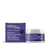 Urban Veda Peptide-30 Radiance Night Cream| For Dry, Dull and Dehydrated Skin | Peptide and Turmerone | Night Moisturiser |Anti Aging Face Cream | Collagen Face Cream | Vitamin C Glow | 50 ml