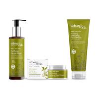 Urban Veda Purifying Cleansing Essentials | Purifying Facial Wash 150 ml, Exfoliating Polish 125 ml, Day Cream 15ml | Oil & Acne | Vegan & Cruelty Free