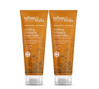 Urban Veda Soothing Face Scrub | Exfoliating Face Scrub for Dry Skin | Black Head Remover for Face with Sandalwood | Face Exfoliator for Sensitve Skin | Gentle FaceScrub for Women & Men |2 x125ml