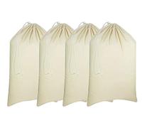 Urban Villa - 4 Pack Extra Large Canvas Heavy Duty Laundry Bags Natural Cotton -Multi Use- Size -71X91 CMS