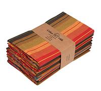 Urban Villa,Cuisine Stripes, Dinner Napkins,Everyday Use, Premium Quality,100% Cotton, Set of 12, Size:51x51 CMS Over sized Cloth Napkins with Mitered Corners, Ultra Soft, Durable Hotel Quality